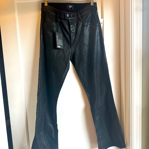 Paige Transcend Claudine Black Jean-Coated Collection-looks like leather! - Picture 2 of 16